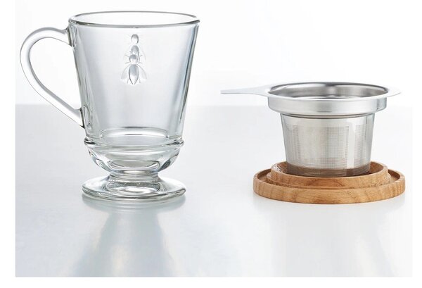 Skleněný hrnek se sítkem 270 ml Abeille – La Rochére