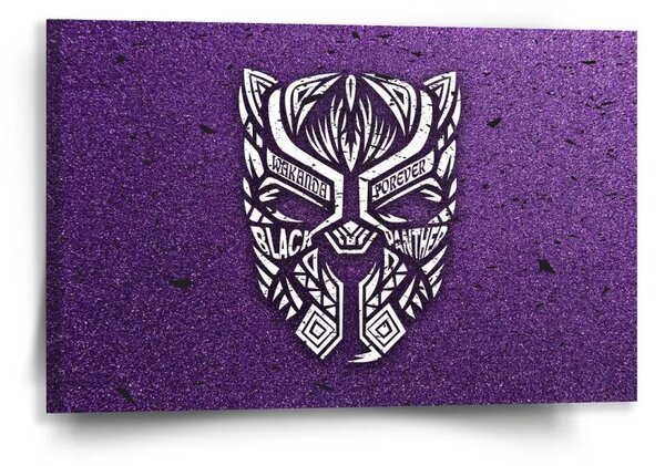 Sablio Obraz BLACK PANTHER wakanda forever Bílý - 60x40 cm