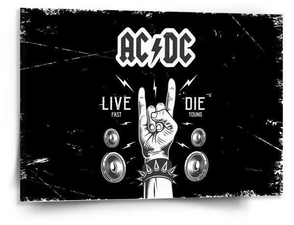 Sablio Obraz ACDC Live fast, die young - 150x110 cm