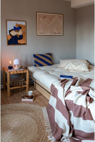 Dvoulůžková postel z borovicového dřeva s úložným prostorem s roštem v přírodní barvě 160x200 cm Kanso – Karup Design