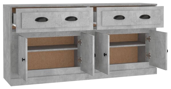 Příborníky 2 ks betonově šedé kompozitní dřevo 3185267