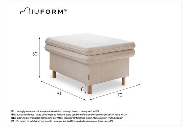 Béžová podnožka Simon – Miuform