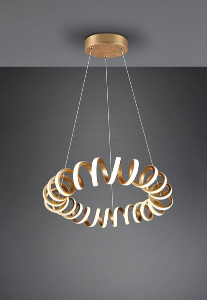 LED závěsné svítidlo ve zlaté barvě ø 55 cm Curl – Trio