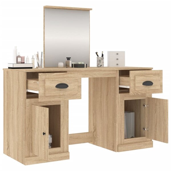 Toaletní stolek se zrcadlem dub sonoma 130 x 50 x 132,5 cm 3185338