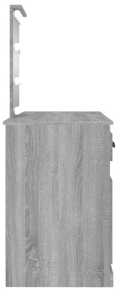 Toaletní stolek s LED šedý sonoma 130 x 50 x 132,5 cm 3185349