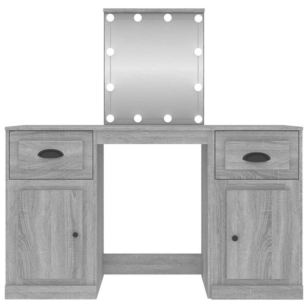 Toaletní stolek s LED šedý sonoma 130 x 50 x 132,5 cm 3185349