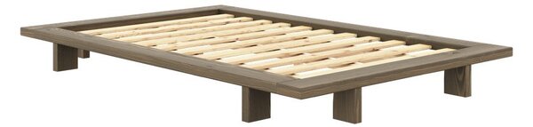 Hnědá jednolůžková postel z borovicového dřeva s roštem 120x200 cm Japan – Karup Design