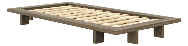Hnědá jednolůžková postel z borovicového dřeva s roštem 90x200 cm Japan – Karup Design