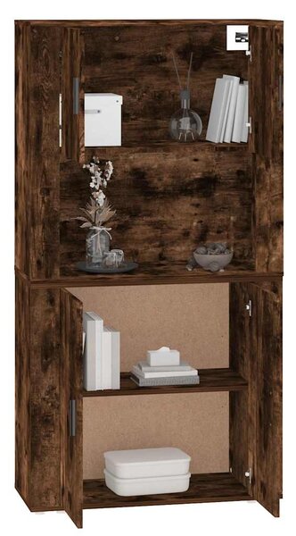 Skříň highboard kouřový dub kompozitní dřevo 3185356