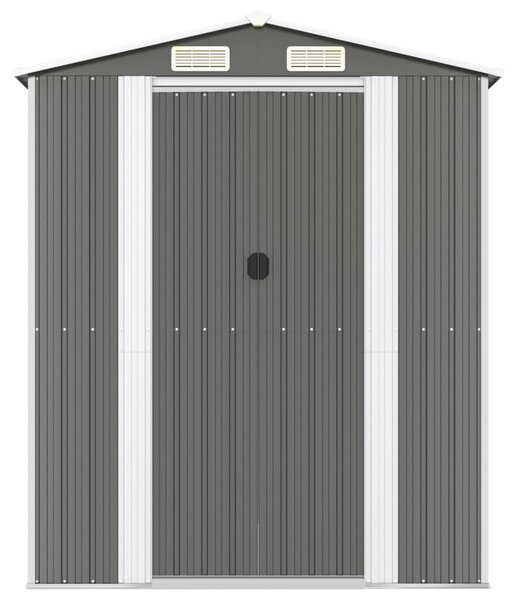 Zahradní kůlna světle šedá 192 x 357 x 223 cm pozinkovaná ocel