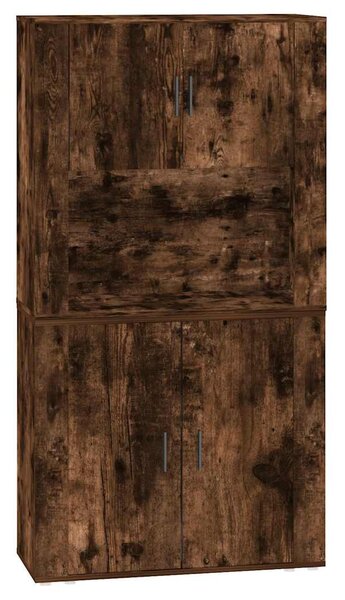 Skříň highboard kouřový dub kompozitní dřevo 3185356