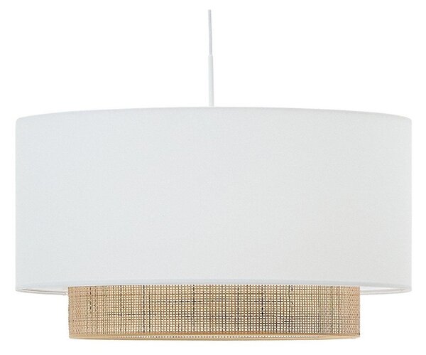 Bílé/v přírodní barvě látkové stínidlo ø 60 cm Erna – Kave Home