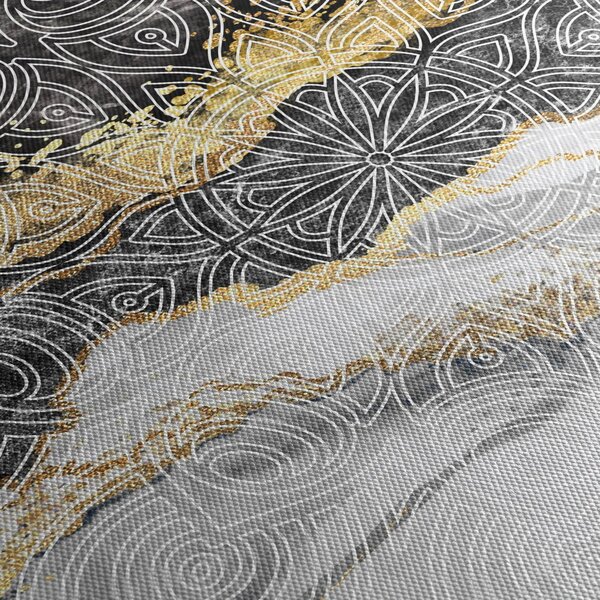 Obraz - Mandala v mramoru (170x50 cm)