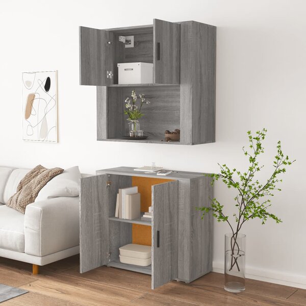 Skříň highboard šedá sonoma kompozitní dřevo 3185357