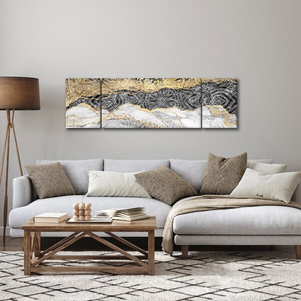 Obraz - Mandala v mramoru (170x50 cm)
