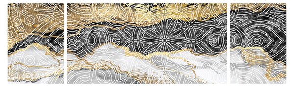 Obraz - Mandala v mramoru (170x50 cm)