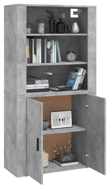 Skříň highboard betonově šedá kompozitní dřevo 3185363