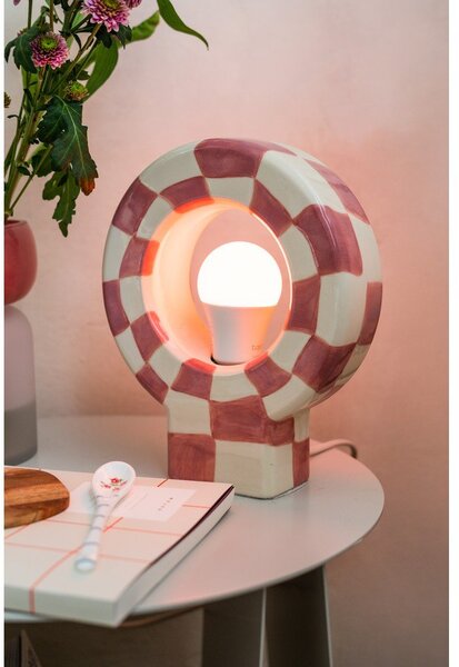 Růžová stolní lampa (výška 23,5 cm) Vialini – Bloomingville