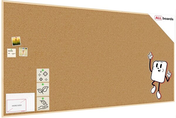 Korková nástěnka 240x120 cm ALLboards NATURAL,TK2412D
