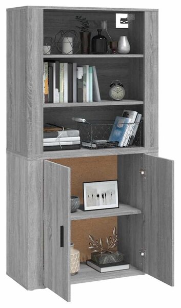 Skříň highboard šedá sonoma kompozitní dřevo 3185365