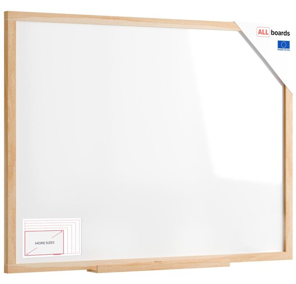 Magnetická stíratelná tabule 120 × 90 cm v bukovém rámu ALLboards DESIGN, MP129BCH