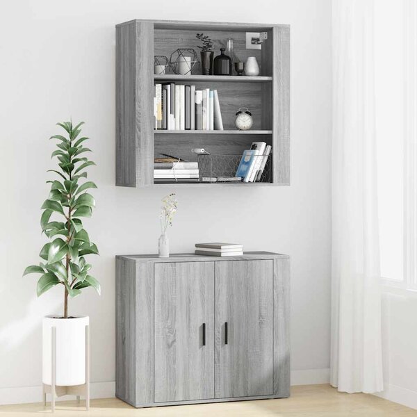 Skříň highboard šedá sonoma kompozitní dřevo 3185365