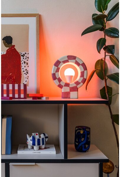Růžová stolní lampa (výška 23,5 cm) Vialini – Bloomingville