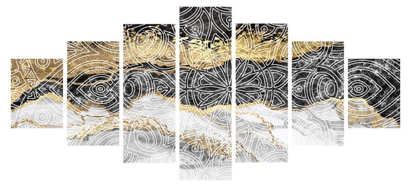 Obraz - Mandala v mramoru (210x100 cm)