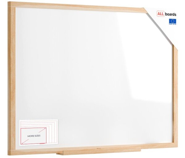 Magnetická stíratelná tabule 120 × 90 cm v bukovém rámu ALLboards DESIGN, MP129BCH