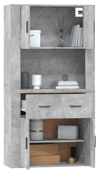 Skříň highboard betonově šedá kompozitní dřevo 3185371