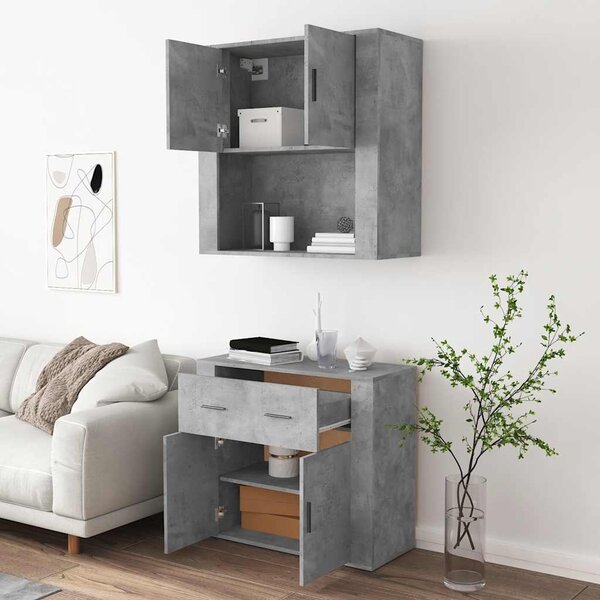 Skříň highboard betonově šedá kompozitní dřevo 3185371