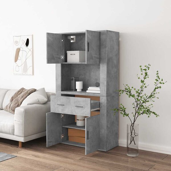 Skříň highboard betonově šedá kompozitní dřevo 3185371