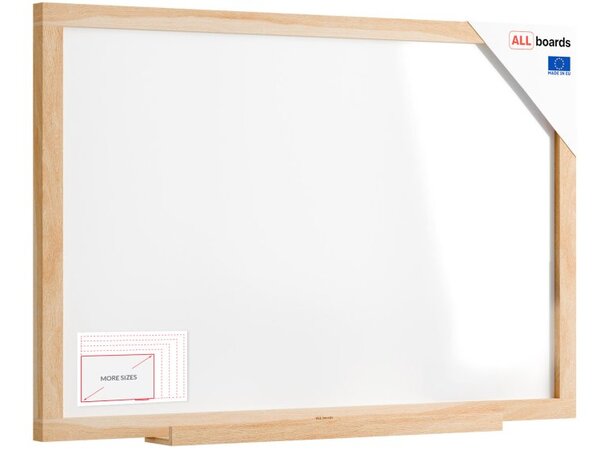 Magnetická stíratelná tabule 90 × 60 cm v bukovém rámu ALLboards DESIGN, MP96BCH