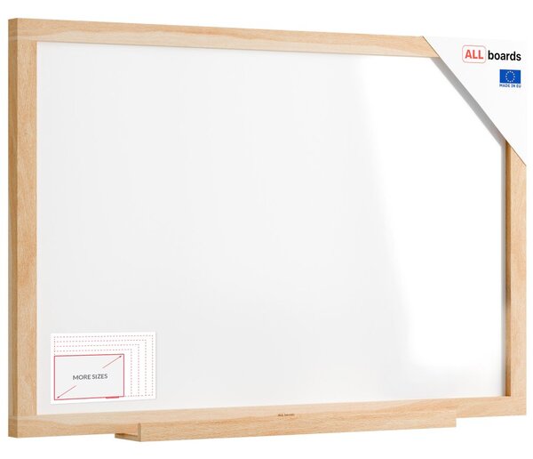 Magnetická stíratelná tabule 90 × 60 cm v bukovém rámu ALLboards DESIGN, MP96BCH