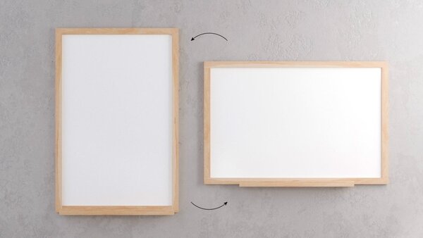 Magnetická stíratelná tabule 90 × 60 cm v bukovém rámu ALLboards DESIGN, MP96BCH