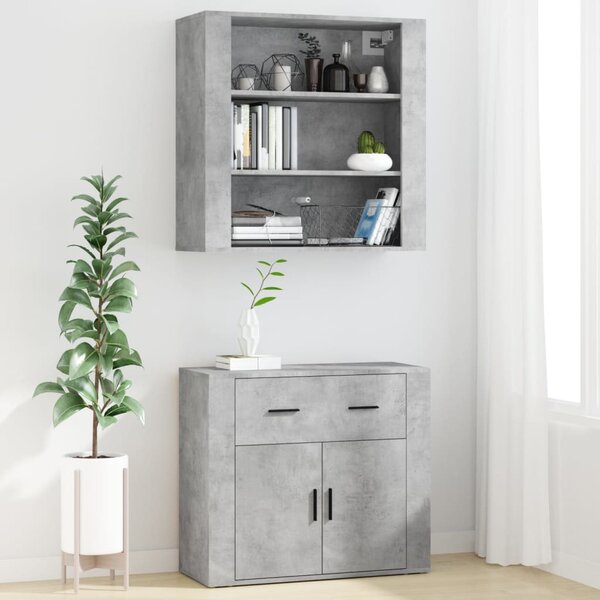 Skříň highboard betonově šedá kompozitní dřevo 3185379