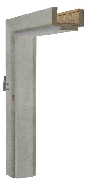 Solodoor Obložková zárubeň 80 L, 830 × 1982 mm, fólie, tloušťka zdi: 145–165 mm, levá, beton