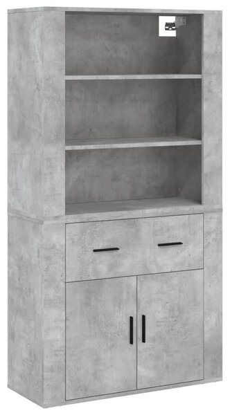 Skříň highboard betonově šedá kompozitní dřevo 3185379