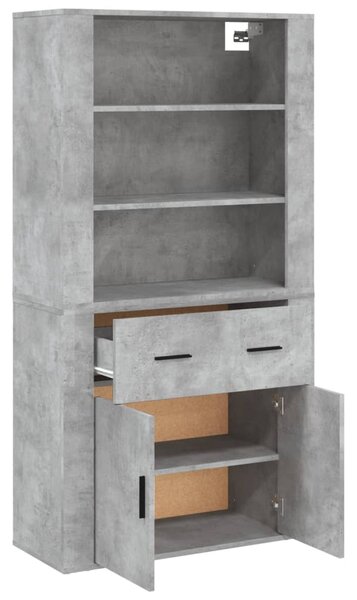 Skříň highboard betonově šedá kompozitní dřevo 3185379