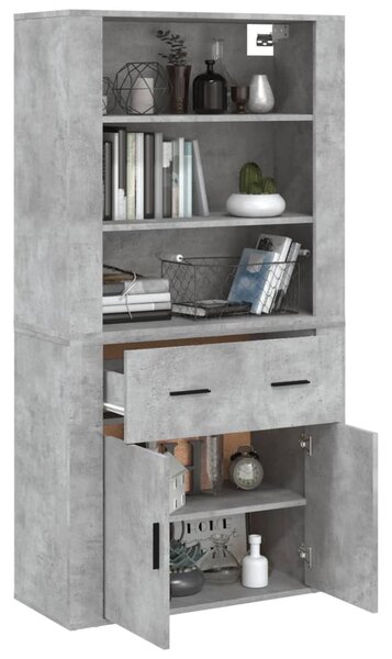 Skříň highboard betonově šedá kompozitní dřevo 3185379