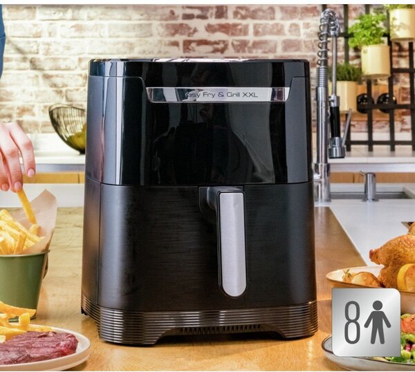 Černá horkovzdušná fritéza Easy Fry & Grill XXL EY801815 – Tefal