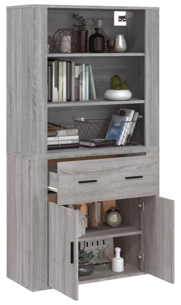 Skříň highboard šedá sonoma kompozitní dřevo 3185381