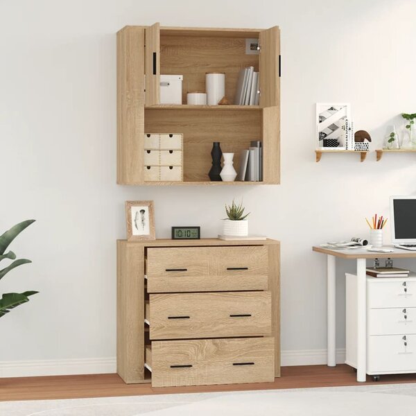 Skříň highboard dub sonoma kompozitní dřevo 3185386