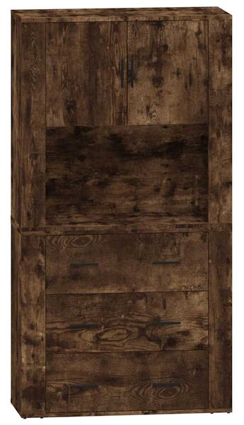 Skříň highboard kouřový dub kompozitní dřevo 3185388