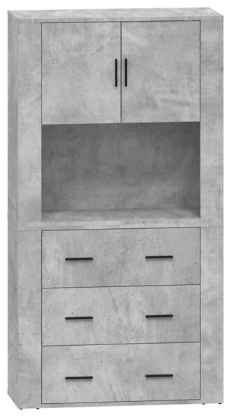Skříň highboard betonově šedá kompozitní dřevo 3185387