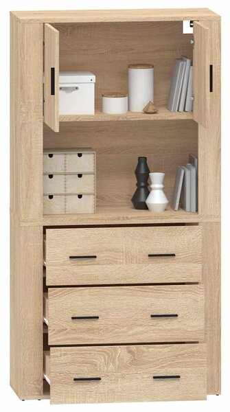 Skříň highboard dub sonoma kompozitní dřevo 3185386