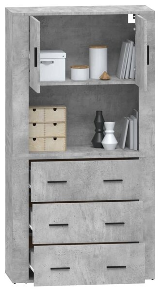 Skříň highboard betonově šedá kompozitní dřevo 3185387