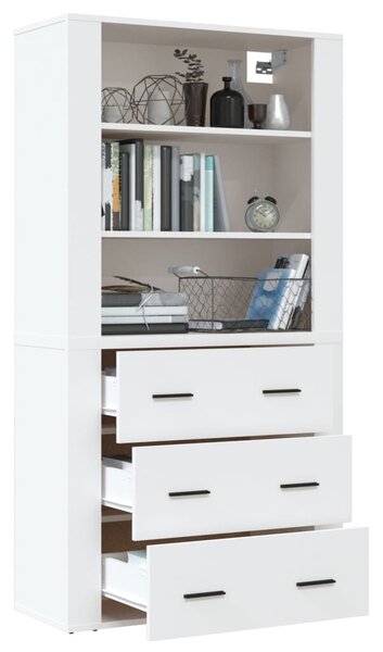 Skříň highboard bílá kompozitní dřevo 3185391