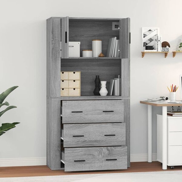 Skříň highboard šedá sonoma kompozitní dřevo 3185389