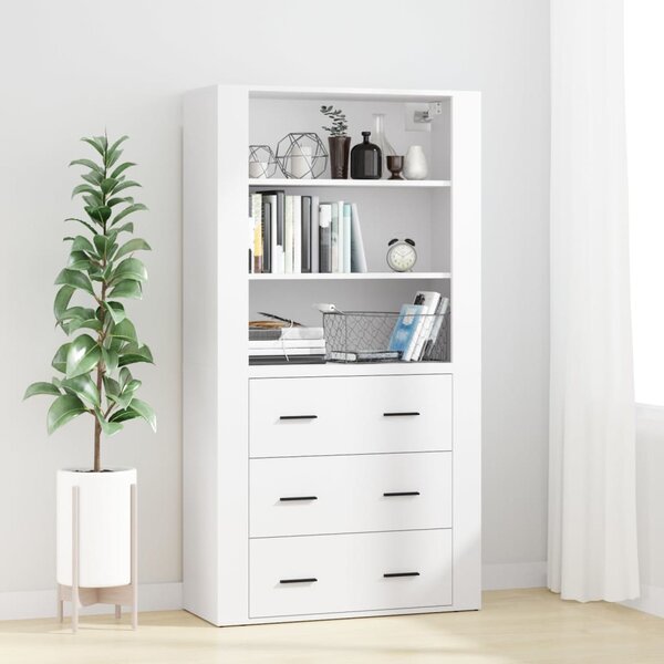 Skříň highboard bílá kompozitní dřevo 3185391